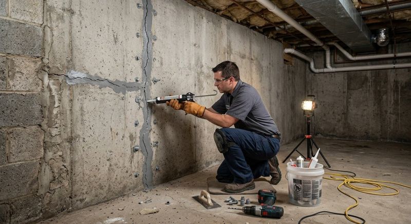 Basement Crack Repair in Whatcom County, WA