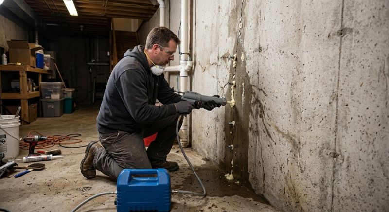 Basement Crack Repair in Whatcom County, WA