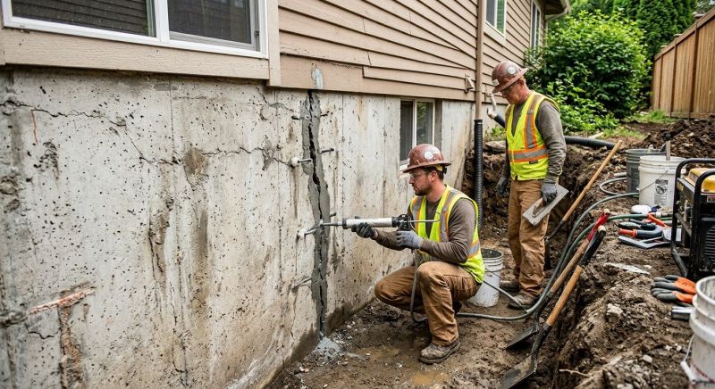 Foundation Crack Sealing in Whatcom County, WA