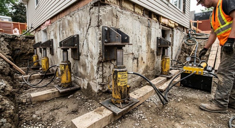 Foundation Jacking in Eastsound, WA