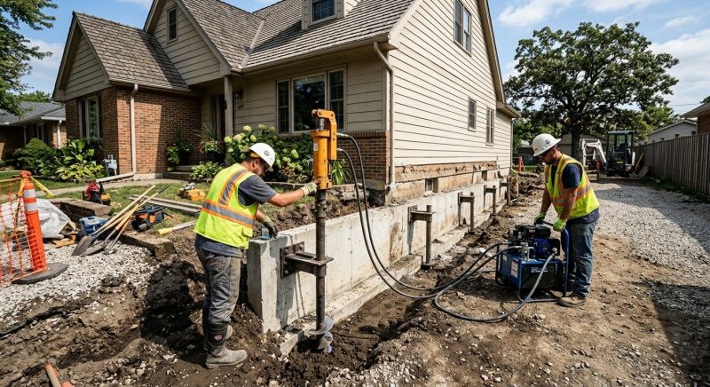 Foundation Stabilizing in Eastsound, WA