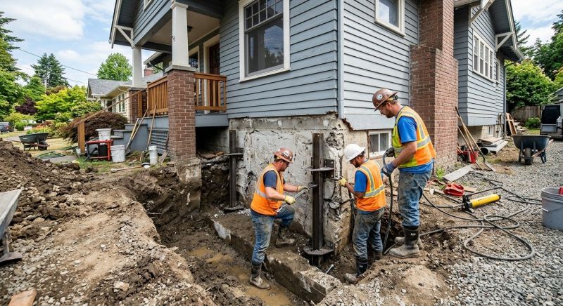 Foundation Stabilizing in Eastsound, WA