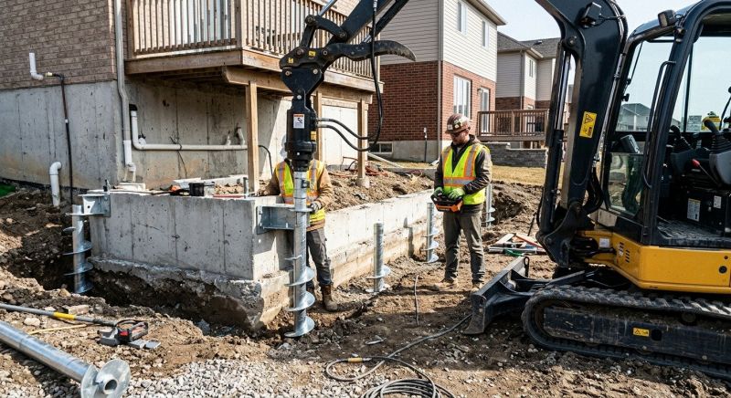 Helical Piers Installation in Whatcom County, WA