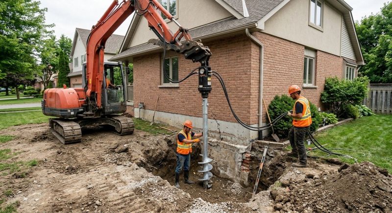 Helical Pile Installation in Whatcom County, WA