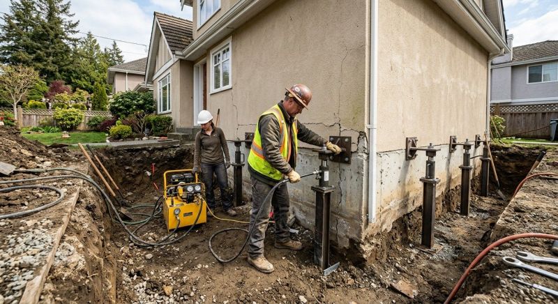 Sinking Foundation Repair in Whatcom County, WA